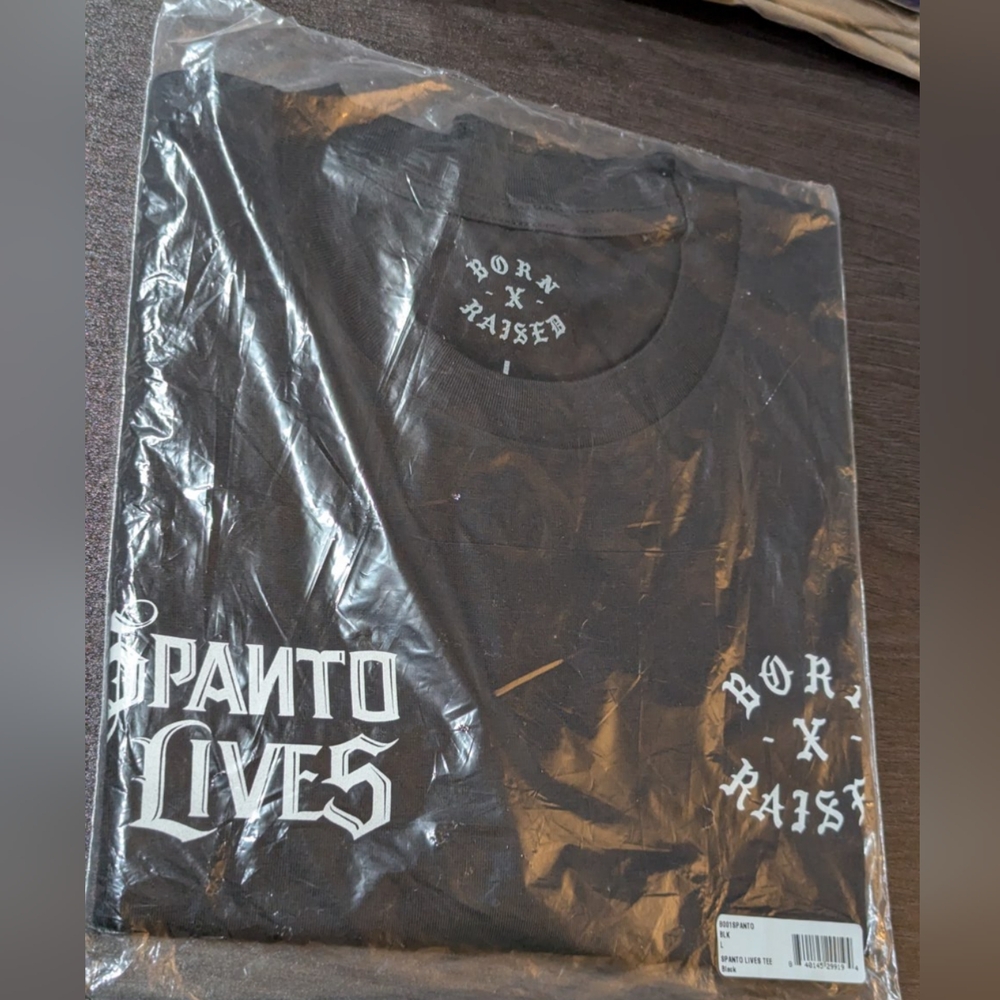 Born x Raised Spanto Lives Capsule Collection. T-Shirt Size Large New - Black